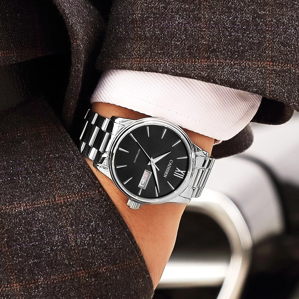 

CADISEN Men Watch Automatic Mechanical Watches Japan NH36A Role Date Week Top Luxury Brand Wrist watch Clock Relogio Masculino