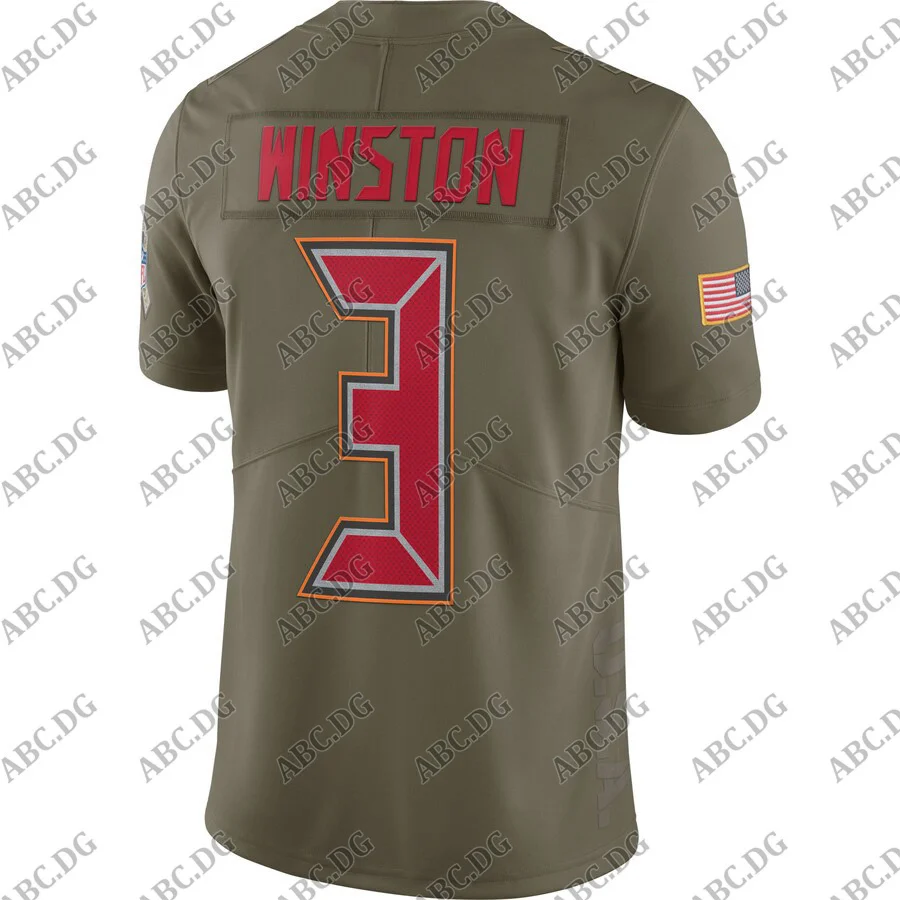 

Мужские футболки Tampa Bay Jameis Winston Olive Salute to Service Limited