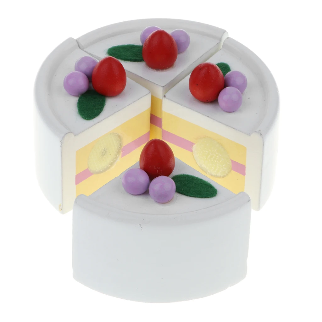 

Wooden Birthday Cake for Kids Toddler Birthday Party Pretend Play Toy