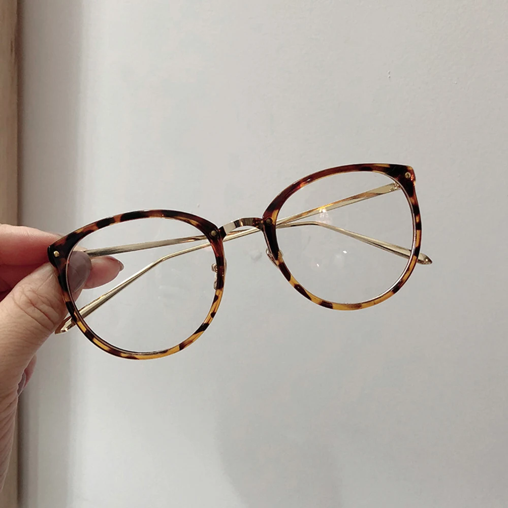 

Optical Glasses Frame Women Men Round Oversized Eyeglasses Frames Metal Spectacles Clear Lenses Glasses Frame