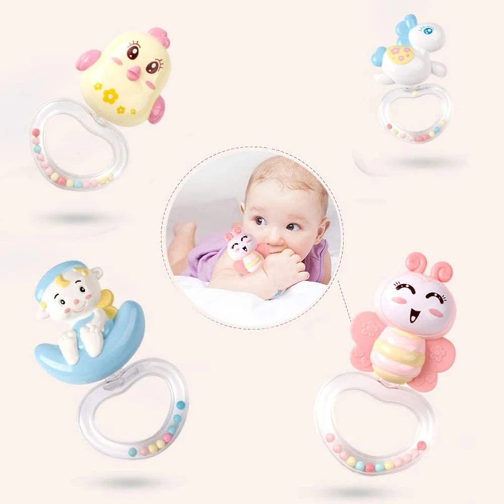 AMTOY Baby Rattles Crib Mobiles Toy Holder Rotating Mobile Bed Bell Musical Box Projection 0-12 Months Newborn Infant Toys | Игрушки и