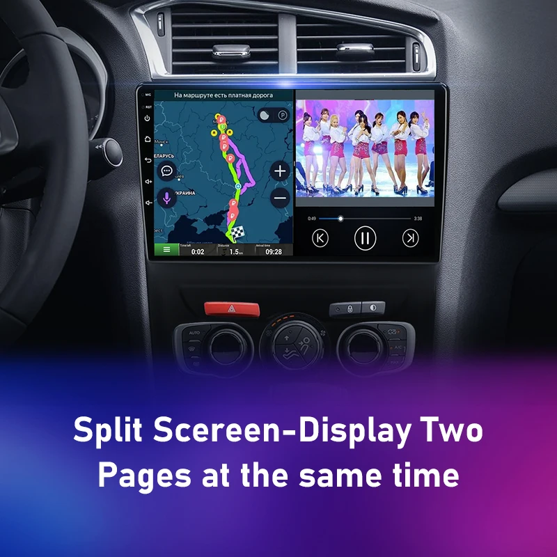 Srnubi Android 10 Car Audio Radio for Citroen C4 2013 2014 2015 2016 Multimedia Player GPS Navigation 2 Din Carplay DVD Speakers |