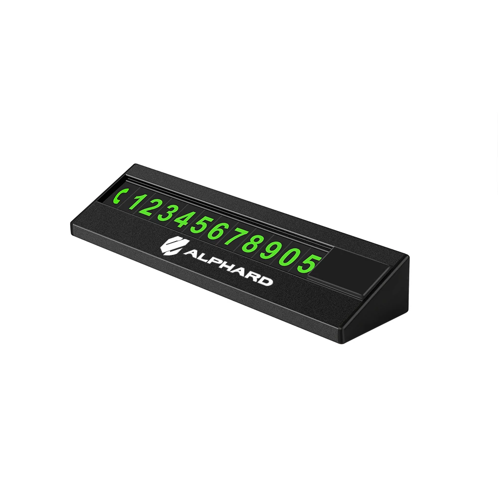 For Toyota Alphard Phone Number Notification Car Temporary Parking Card alloy Luminous Sticker Accessories | Автомобили и