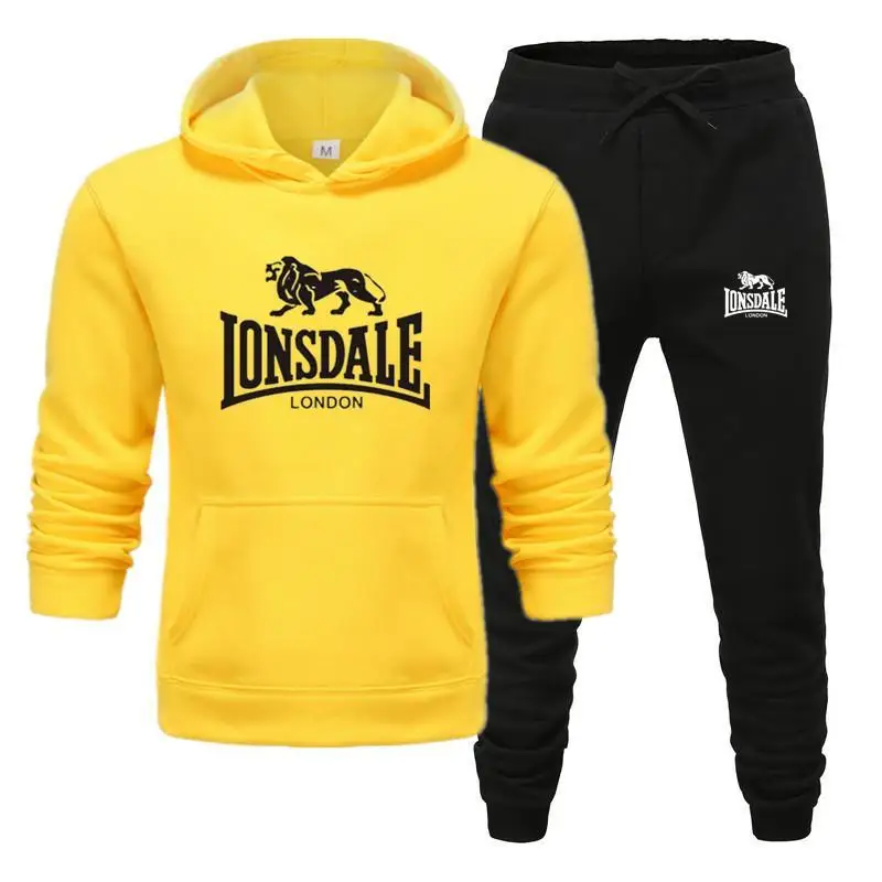 Модные мужские толстовки с принтом LONSDALE Брендовые спортивные костюмы в стиле