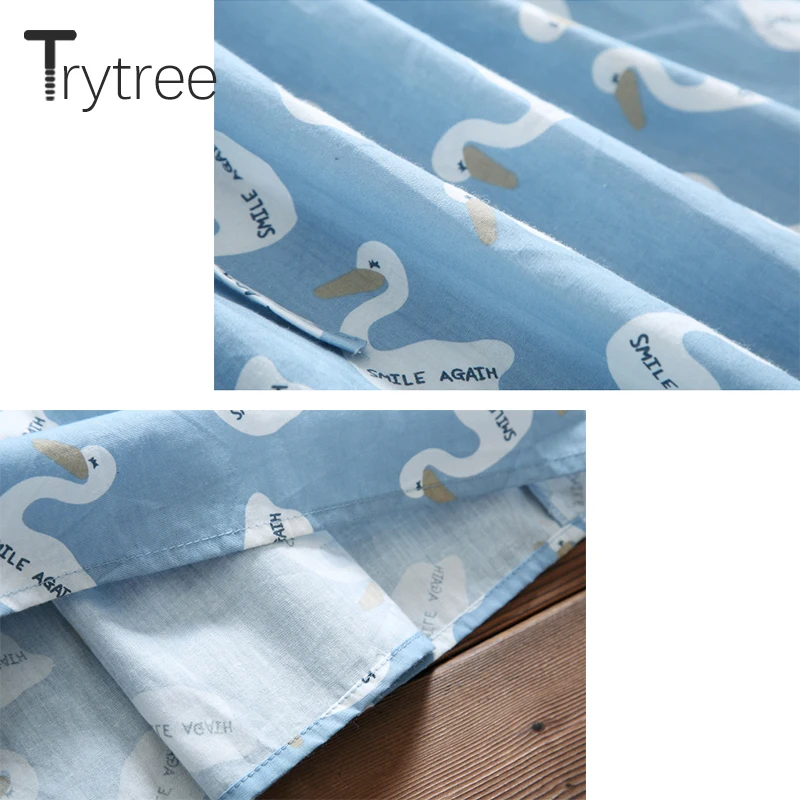 Осеннее женское повседневное Хлопковое платье Trytree рубашка на пуговицах с