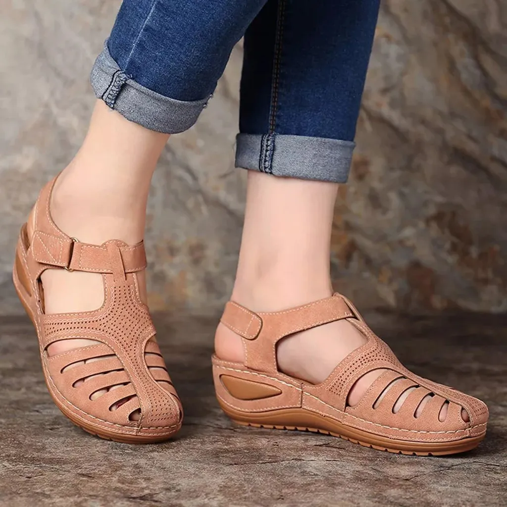

Women's Shoes Ladies Girls Comfortable Ankle Hollow Round Toe Sandals Soft Sole bayan sandalet zapatos de mujer de moda 2019
