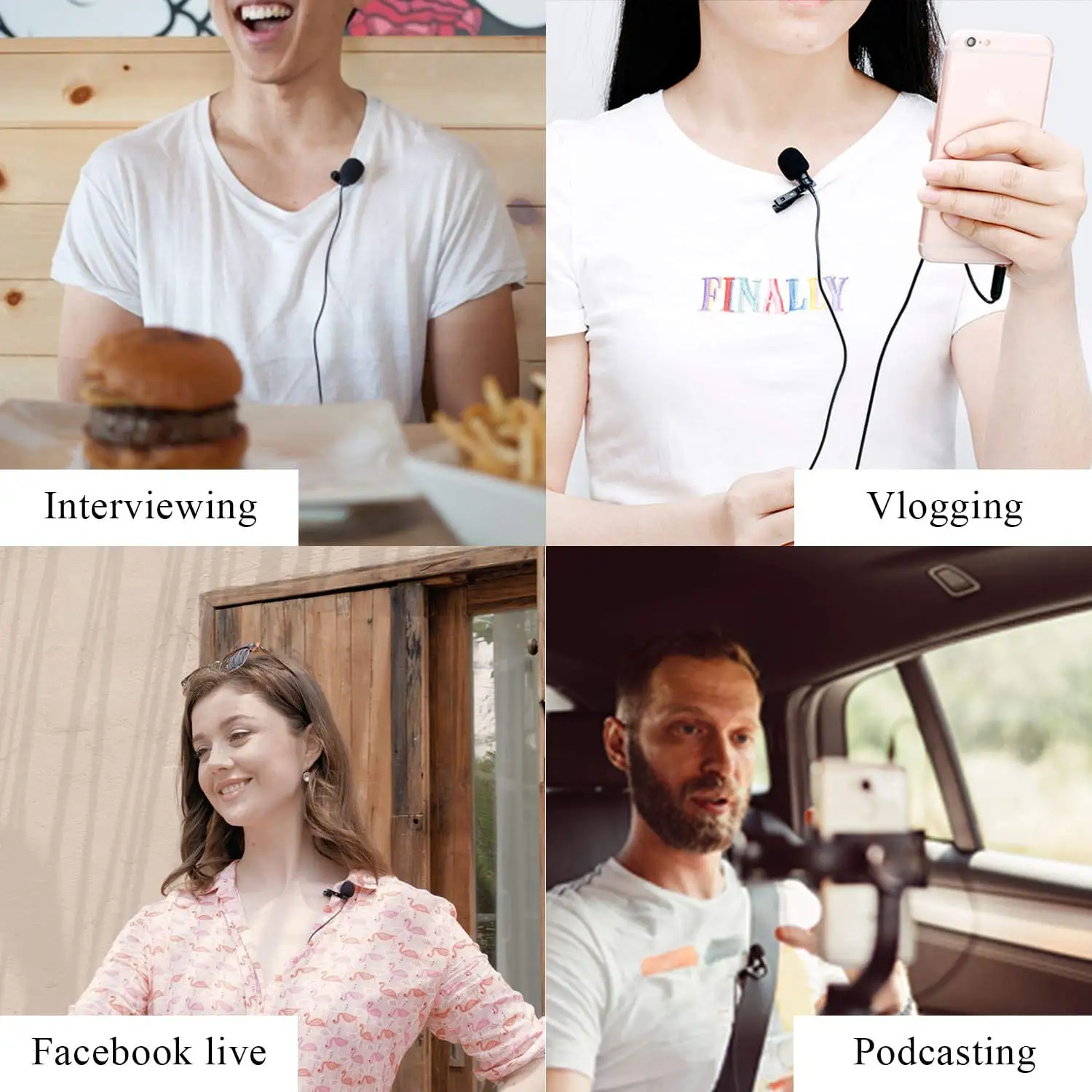 

BY-M1 3.5mm Audio Video Record Lavalier Microphone YouTube Vlogging Facebook Livestream Recording Mic For iPhone Smartphone