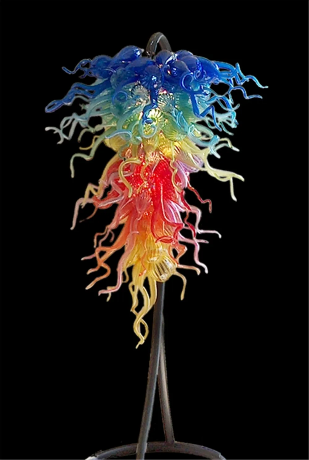 

100% Mouth Borosilicate Living Room Tiffany Style Multicolor Hand Blown Glass Chandeliers