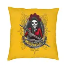 Роскошная наволочка для подушки с изображением черепа Санты мертвец домашняя декоративная наволочка с изображением пистолетов цветов мексиканского черепа Подушка для стула