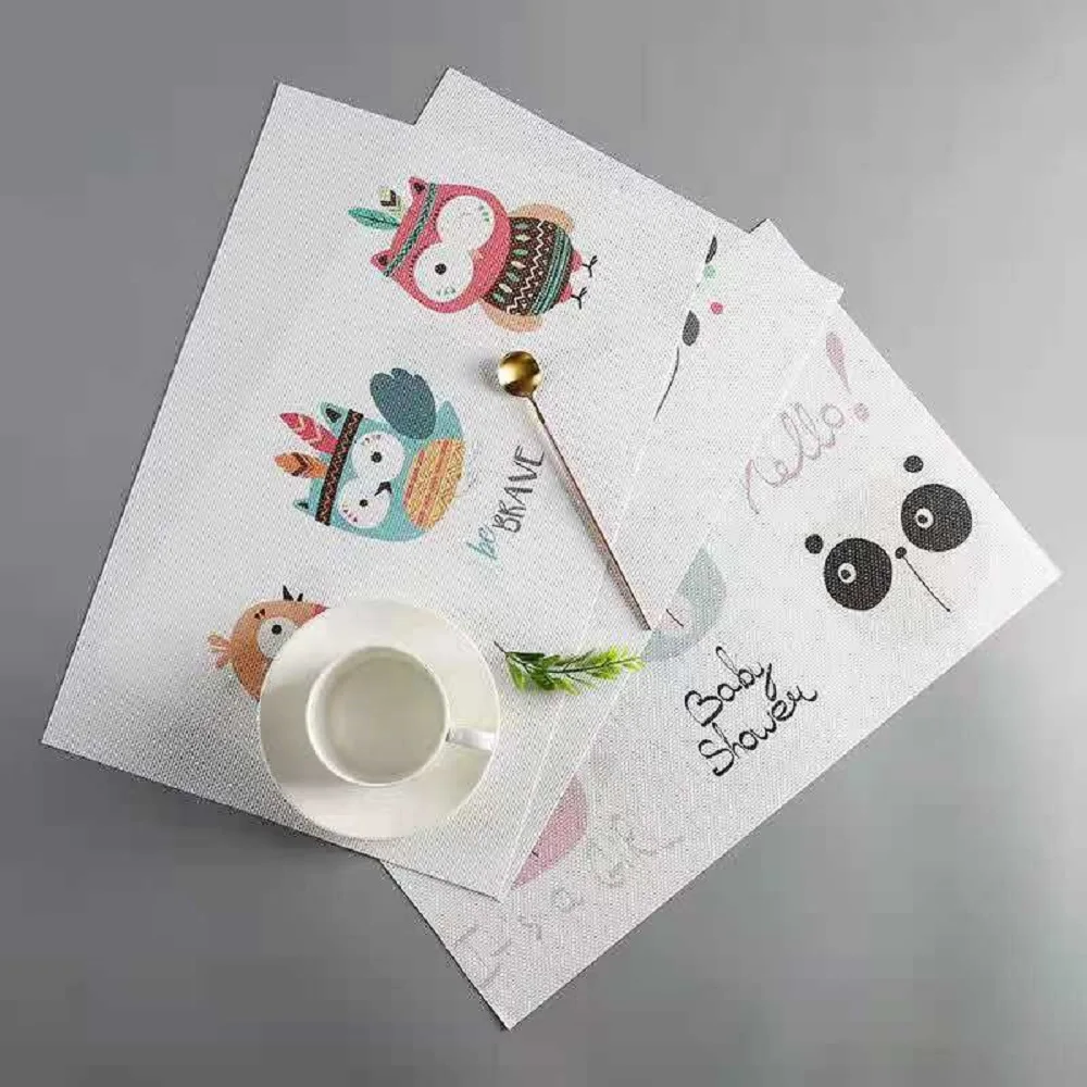 

Children's placemat dining table waterproof and anti-scald insulation placemat coaster waterproof and oil-proof Western placemat
