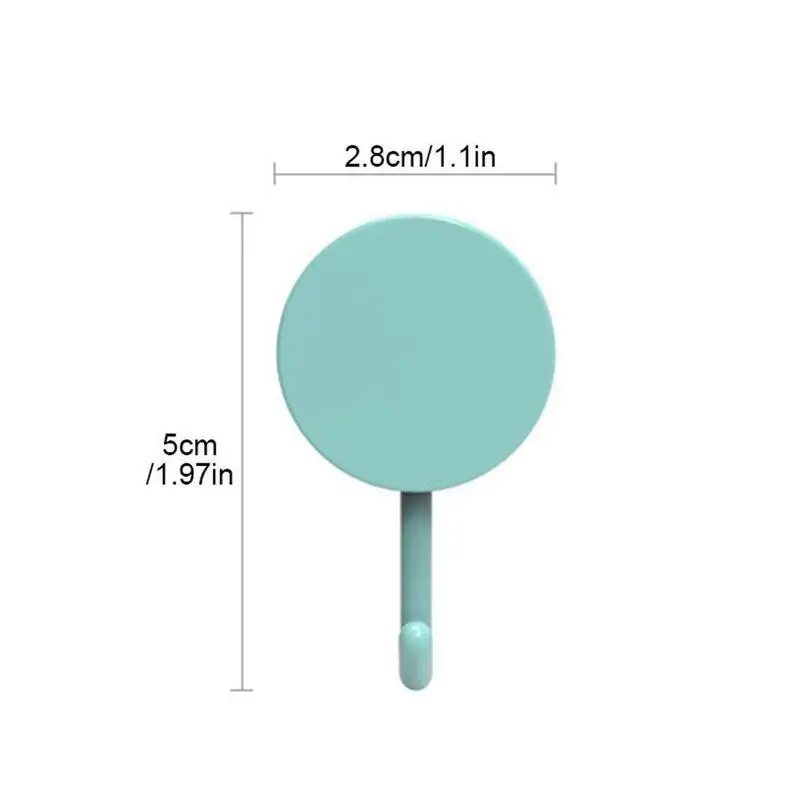 

1pcs Random Color Strong Viscose Refrigerator Wall Hook Small Free Punching Seamless Hook Bathroom Kitchen Multi-scene Hook