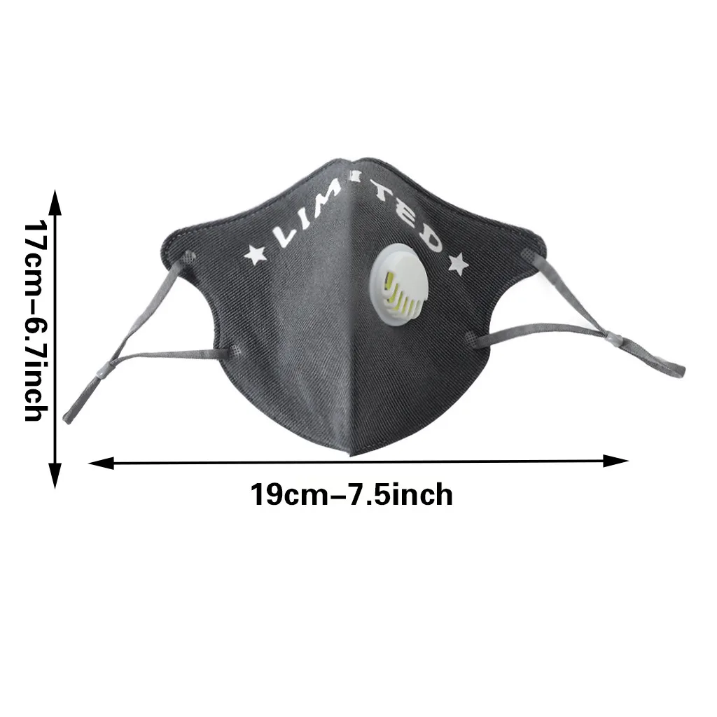 

Unisex Washable PM 2.5 Cotton Mouth Mask Adult Mouth Caps With Filter Face Mask Fabric Dust trendy fashion Winter Mouth Mask