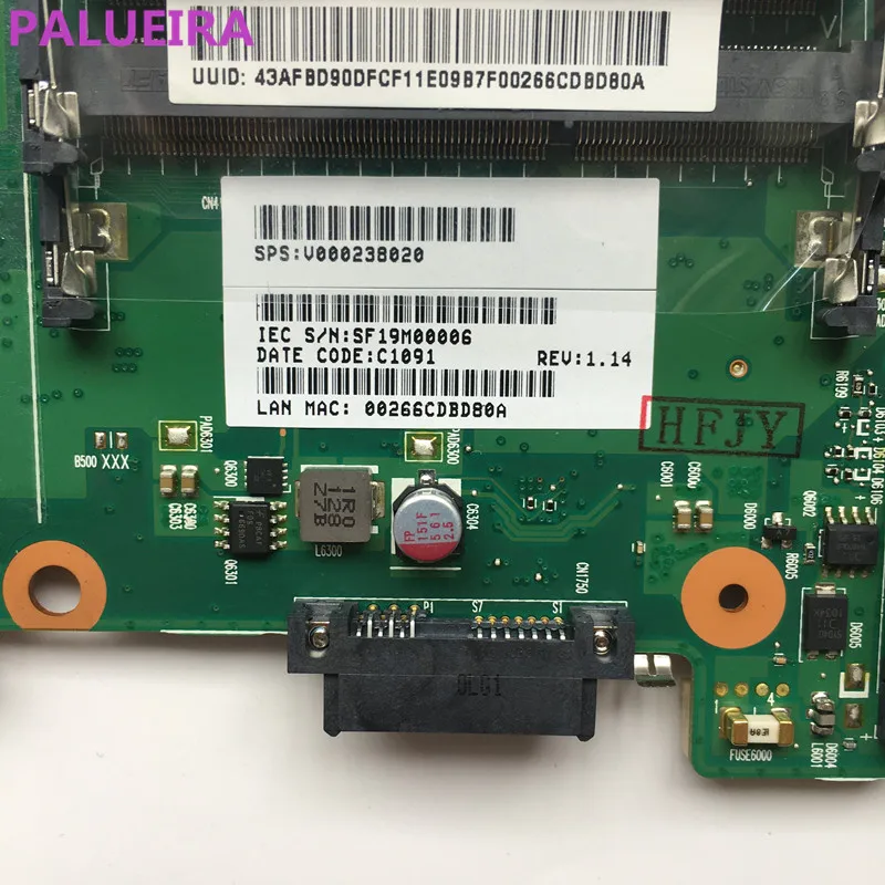 PALUBEIRA для материнской платы Toshiba Satellite C640D C645D 6050A2357601-MB-A02 V000238020. Все функции полностью протестированы