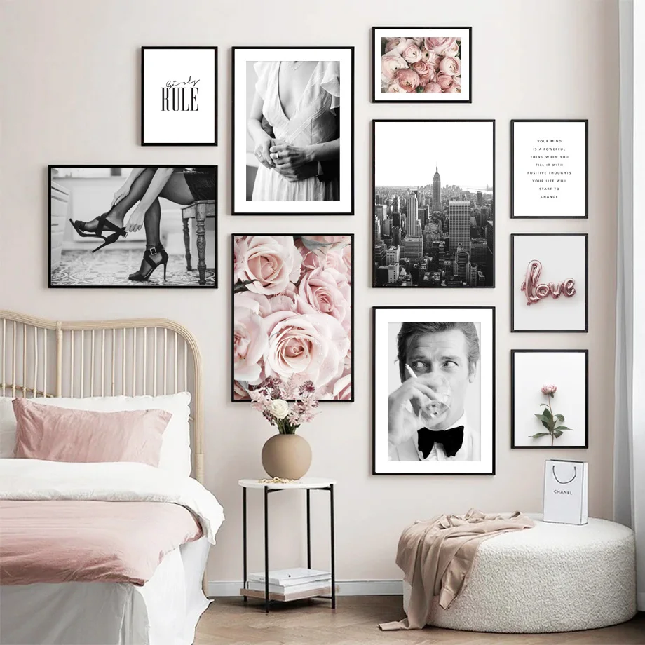 

Lovers Embracing Peony Flower Girl Wall Art Canvas Painting Lundon Nordic Posters And Prints Wall Pictures For Living Room Decor