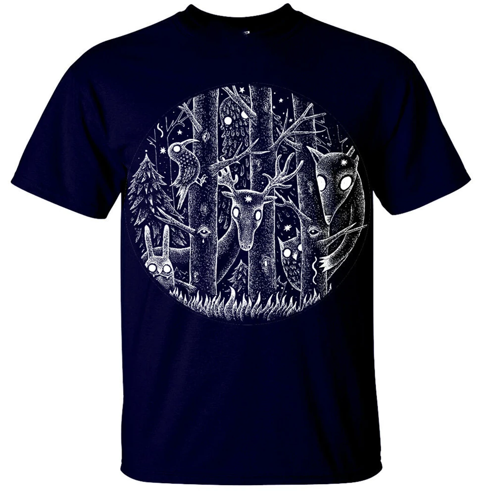 Мужская футболка с темным лесом фэнтези готика Алиса лес готт Тим Бертон