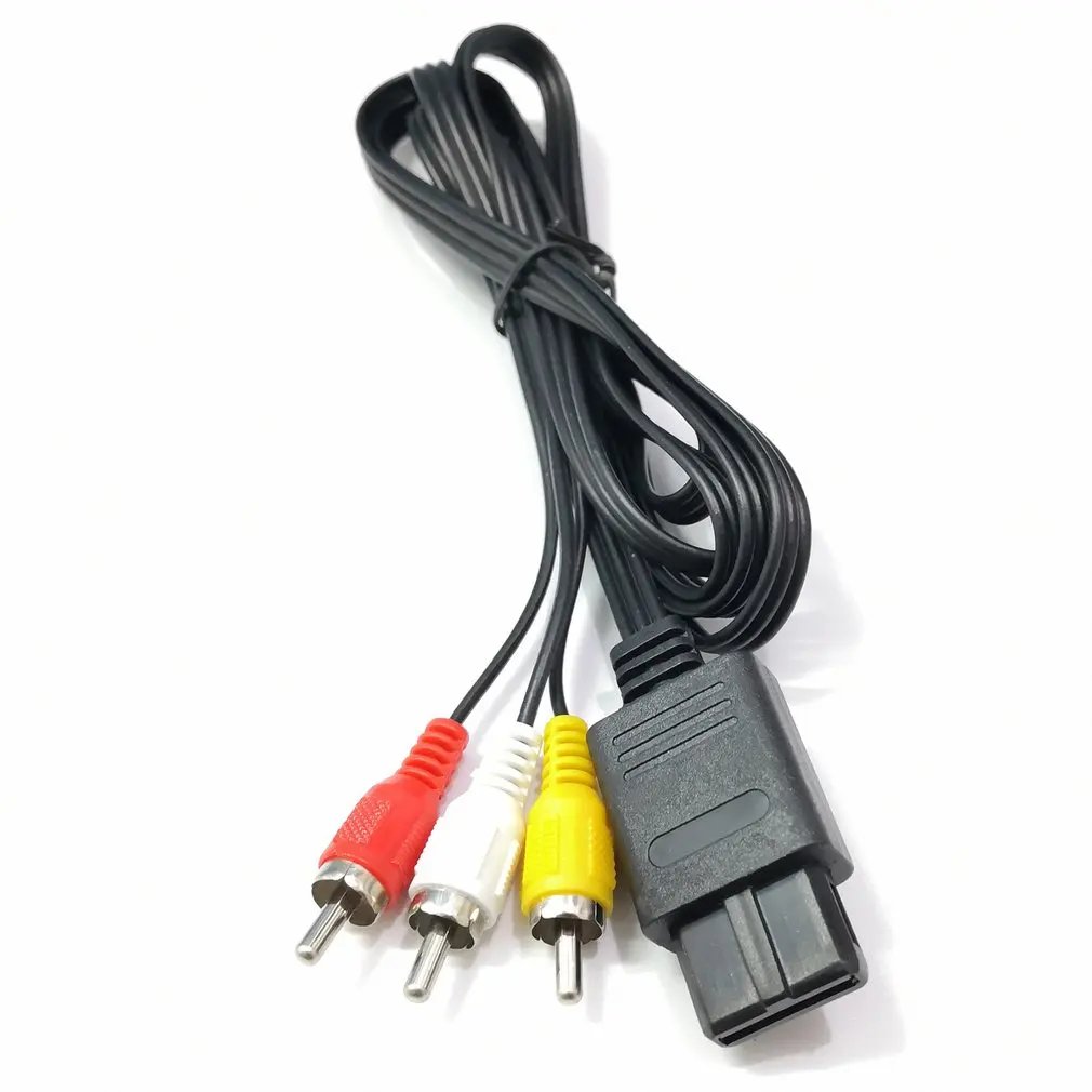 N64 SNES Gamecube 6FT RCA AV TV Аудио Видео стерео кабель Шнур для nasud 64 изысканный дизайн