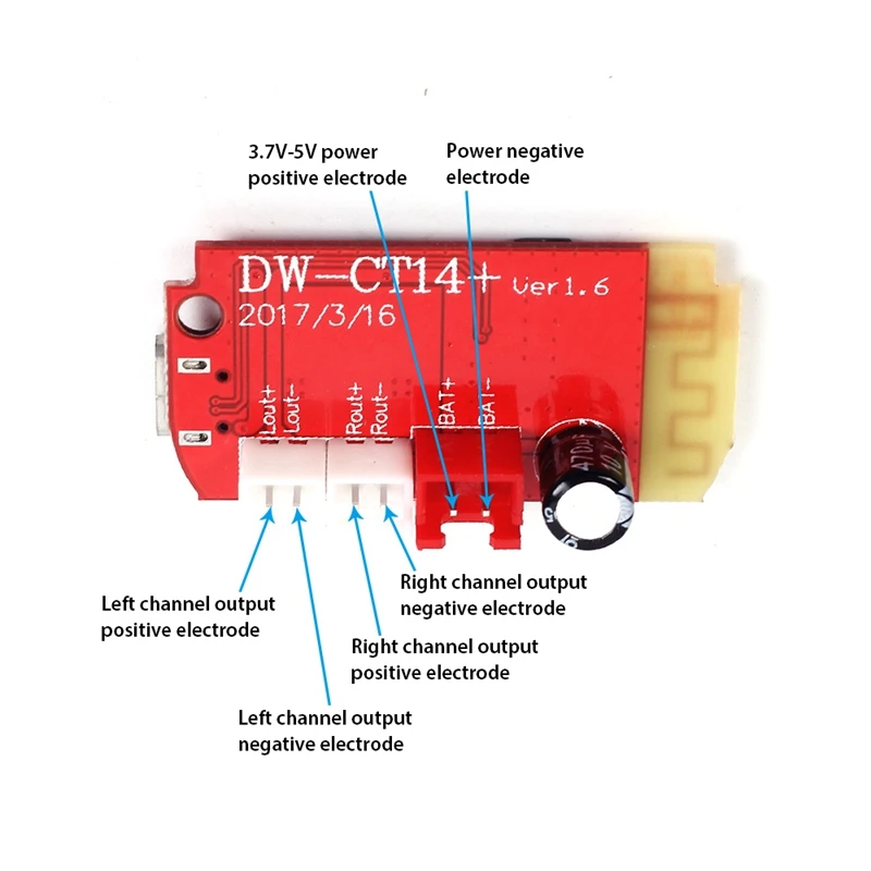 Ct14 Micro-4.2 стерео усилитель мощности плата Bluetooth модуль 5Vf 5 Вт + мини с зарядным