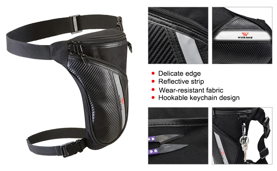 Мотоциклетная сумка WOSAWE для ног забавная Водонепроницаемая уличная