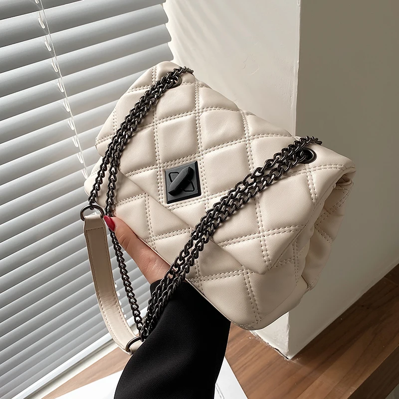 

2021 Fashion Shoulder Bag Women Travel Bags Leather Pu Quilted Bag Female Luxury Handbags Women Bags Designer Sac A Main Femme
