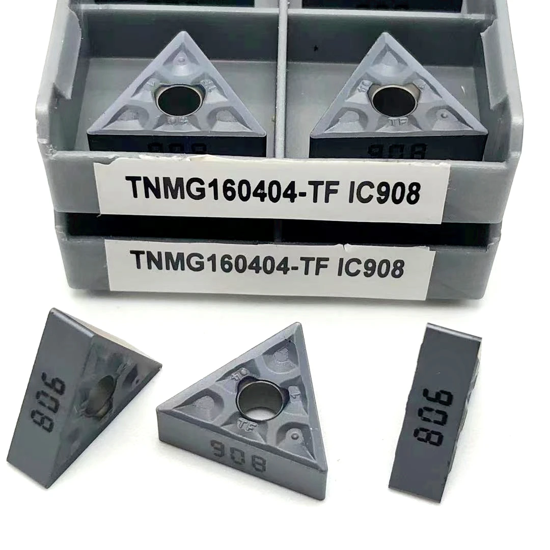 Резец TNMG160404 TF IC908 для станков с ЧПУ резец наружной обточки твердосплавная режущая