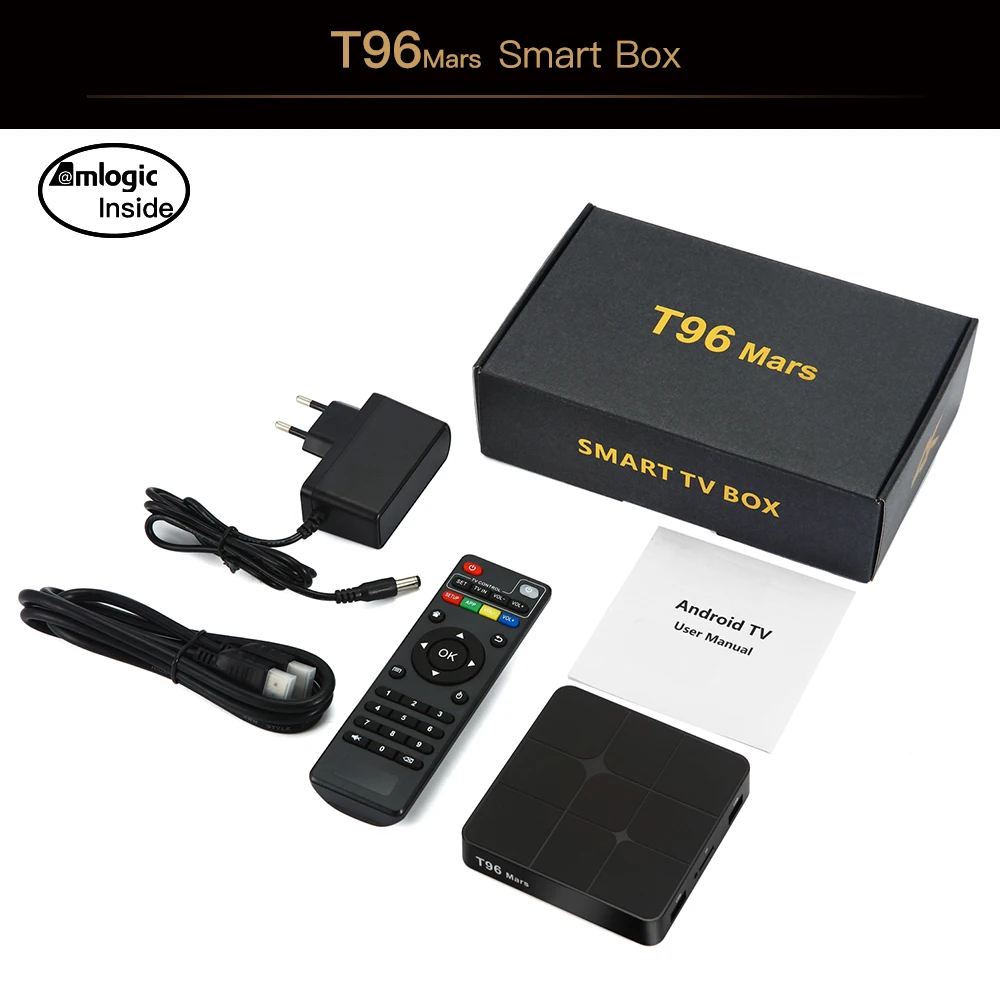 Smart tv Box T96 Mars Android 7,1 S905W телеприставка WiFi 4K VP9 H.265 DLNA HD2.0 1 ГБ/2 Гб ram 8 ГБ/16 ГБ медиаплеер 2,4 ГГц