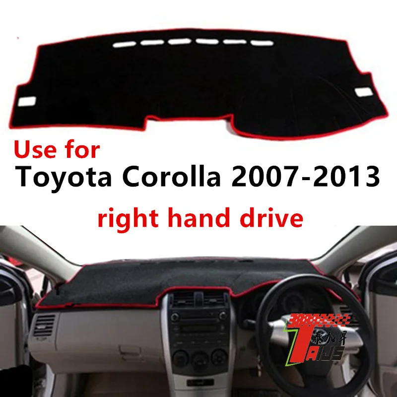 Taijs чехол на приборную панель автомобиля с правым рулем для Toyota Corolla 2007 2013 дакрон