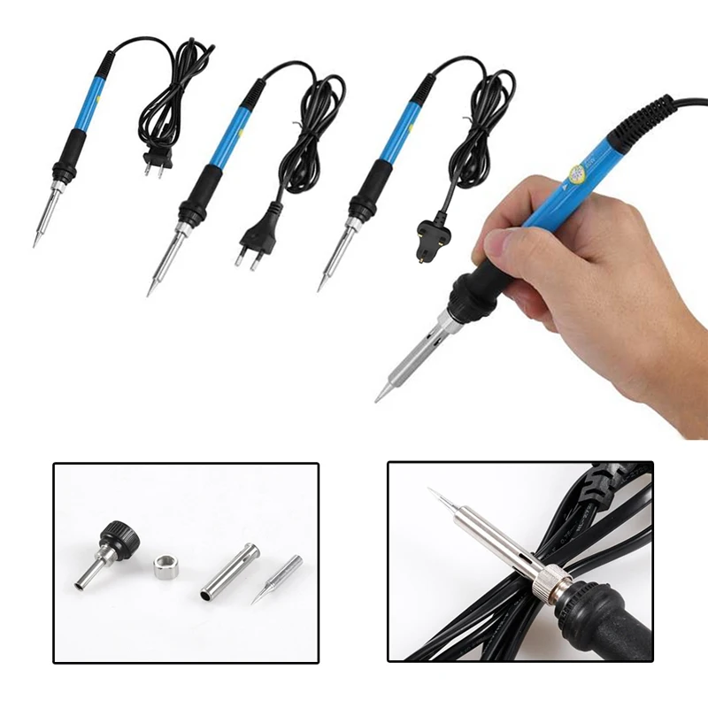 60 Вт Электрический паяльник с регулируемой температурой мини ручка карандаш