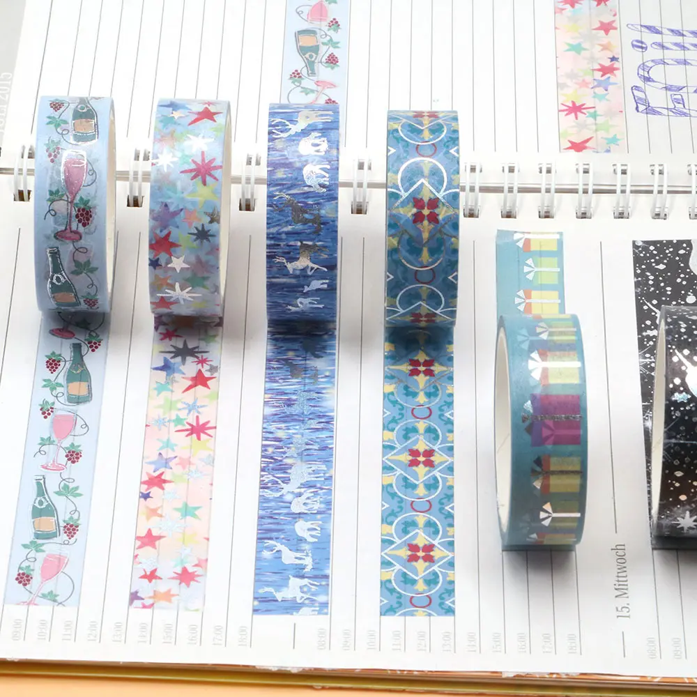 1 шт. декоративная Рождественская подарочная лента Washi рисовая бумага сделай сам
