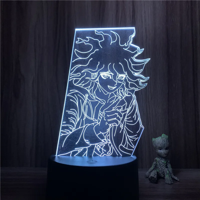 Аниме Nagito Komaeda Smile Danganronpa V3 экшн-фигурка 7 цветов Сенсорная лампа с оптической