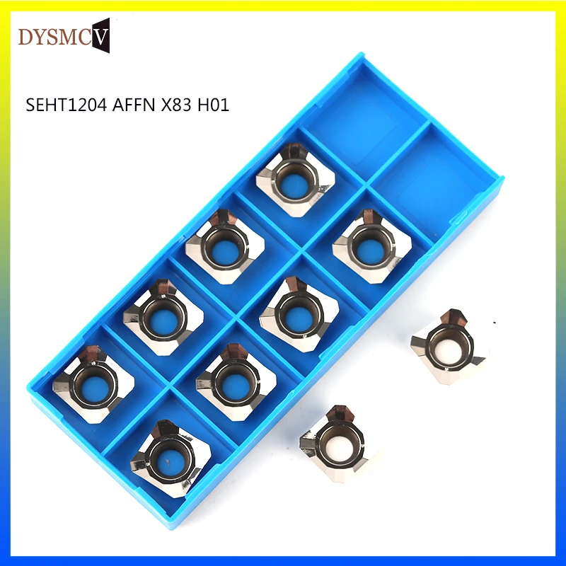10 шт. SEHT1204 AFFN X83 H01 фрезерный инструмент твердосплавный вставной SEHT 1204 лицевая