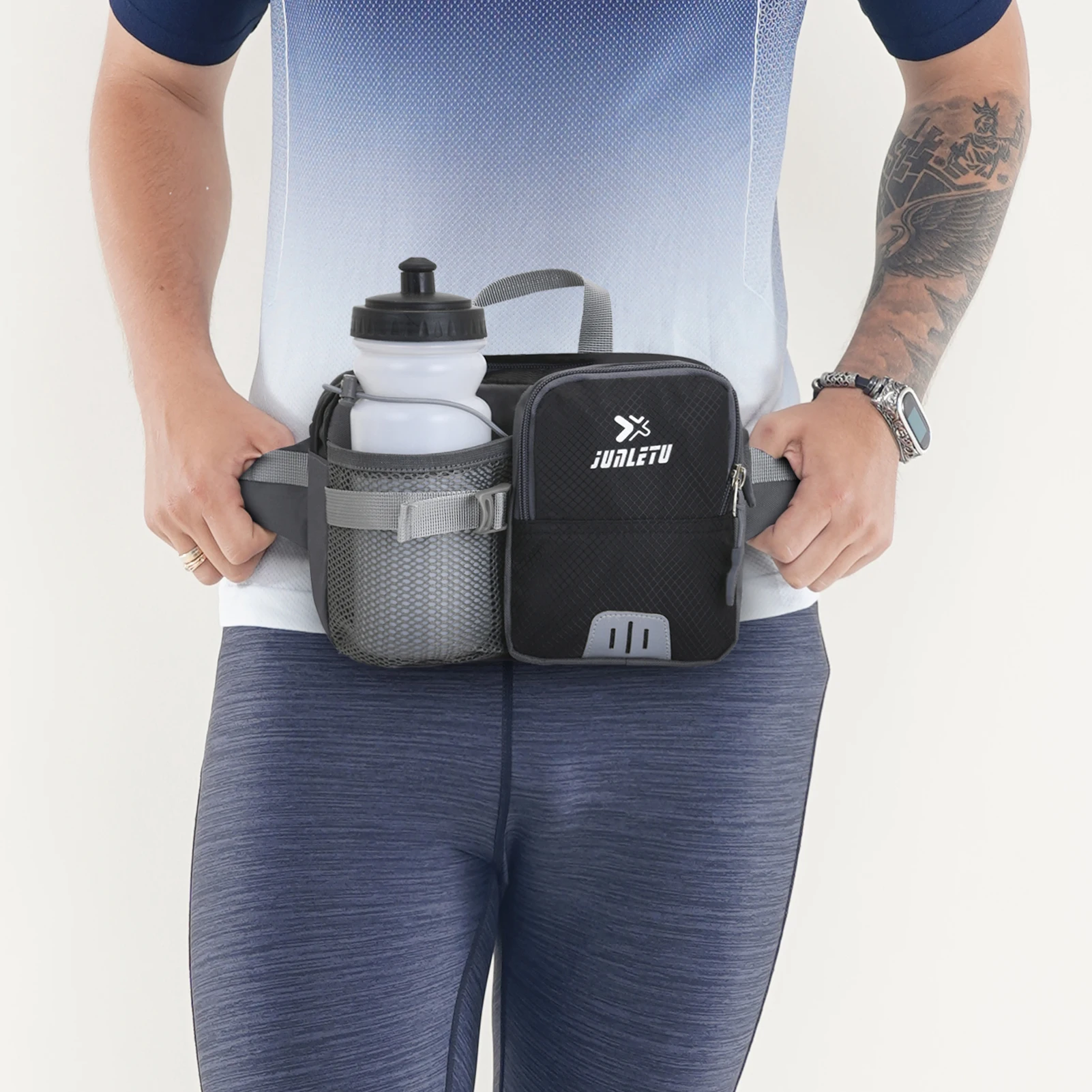 Уличная спортивная поясная сумка с держателем для бутылки водой поясной кошелек