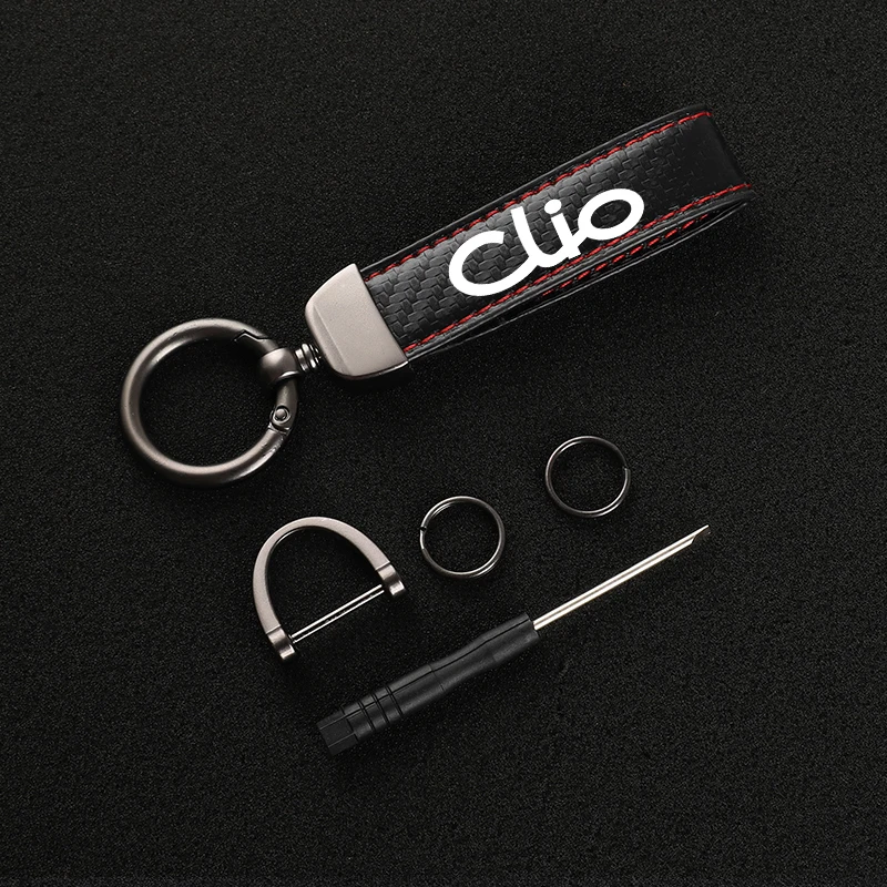 Кожаный Автомобильный Брелок с поворотом на 360 градусов кольца для ключей в форме