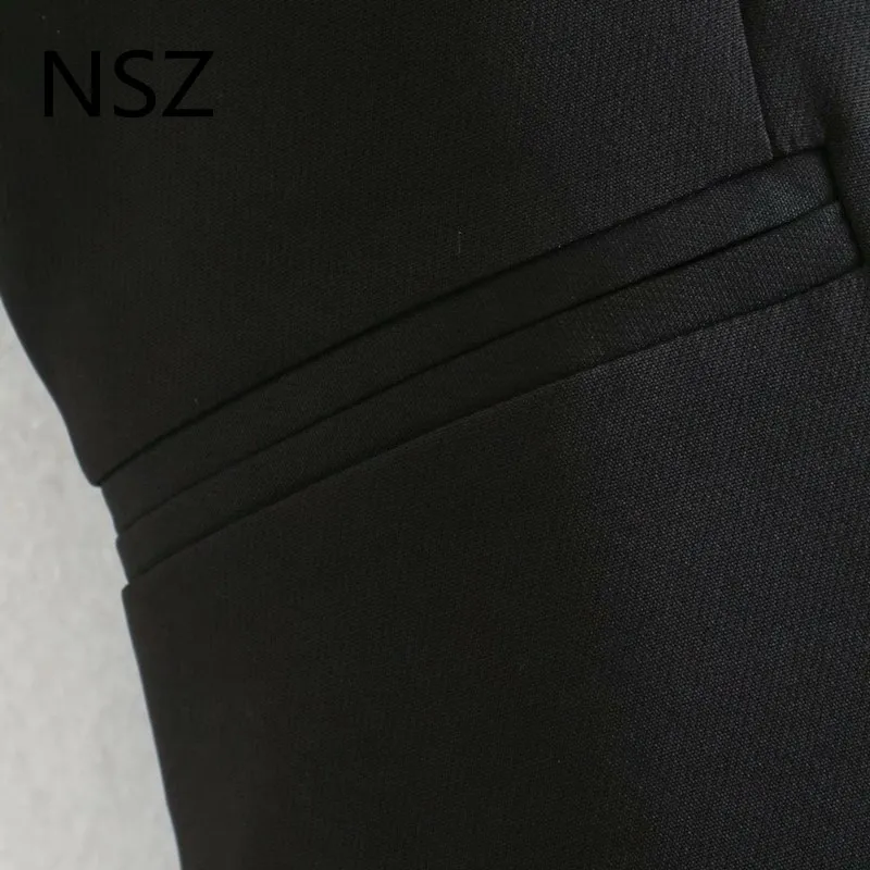 Женский черный блейзер без рукавов NSZ элегантный укороченный топ жилет офисный