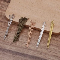200pcslot 30mm length head pins needles goldsilverrhodium color eye head pins eye pins for diy jewelry making findings