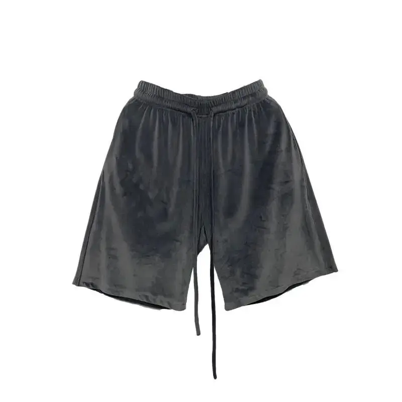 

150 кг Государственный бархатный шнурок спортивные шорты Ретро повседневные свободные бриджи для улицы мужские модные брендовые