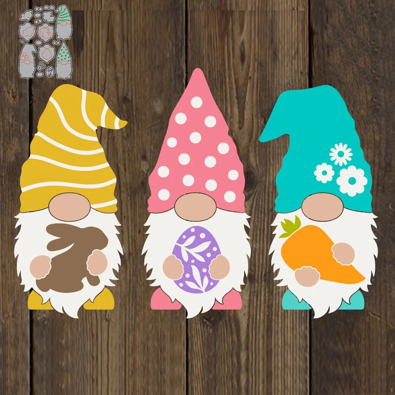 Пасхальные яйца рождественские гномы металлические Вырубные штампы альбом для