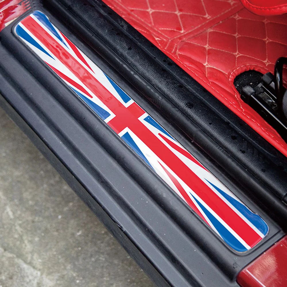 Эпоксидная наклейка на порог двери для стайлинга автомобиля 1 комплект протектор