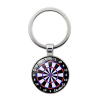 fashion new style dart target pendant digital target keychain car keychain pendant accessory gift