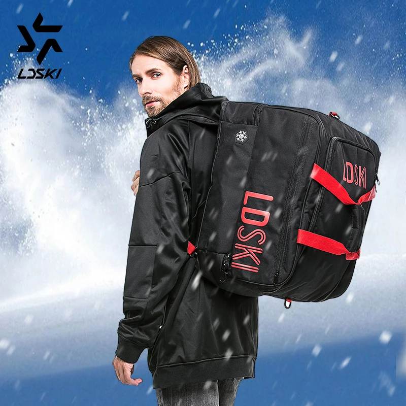 

Ldski classic ski bag hand carrying single backpack multi functional 55L large capacity equipment waterproof wear resistant trav