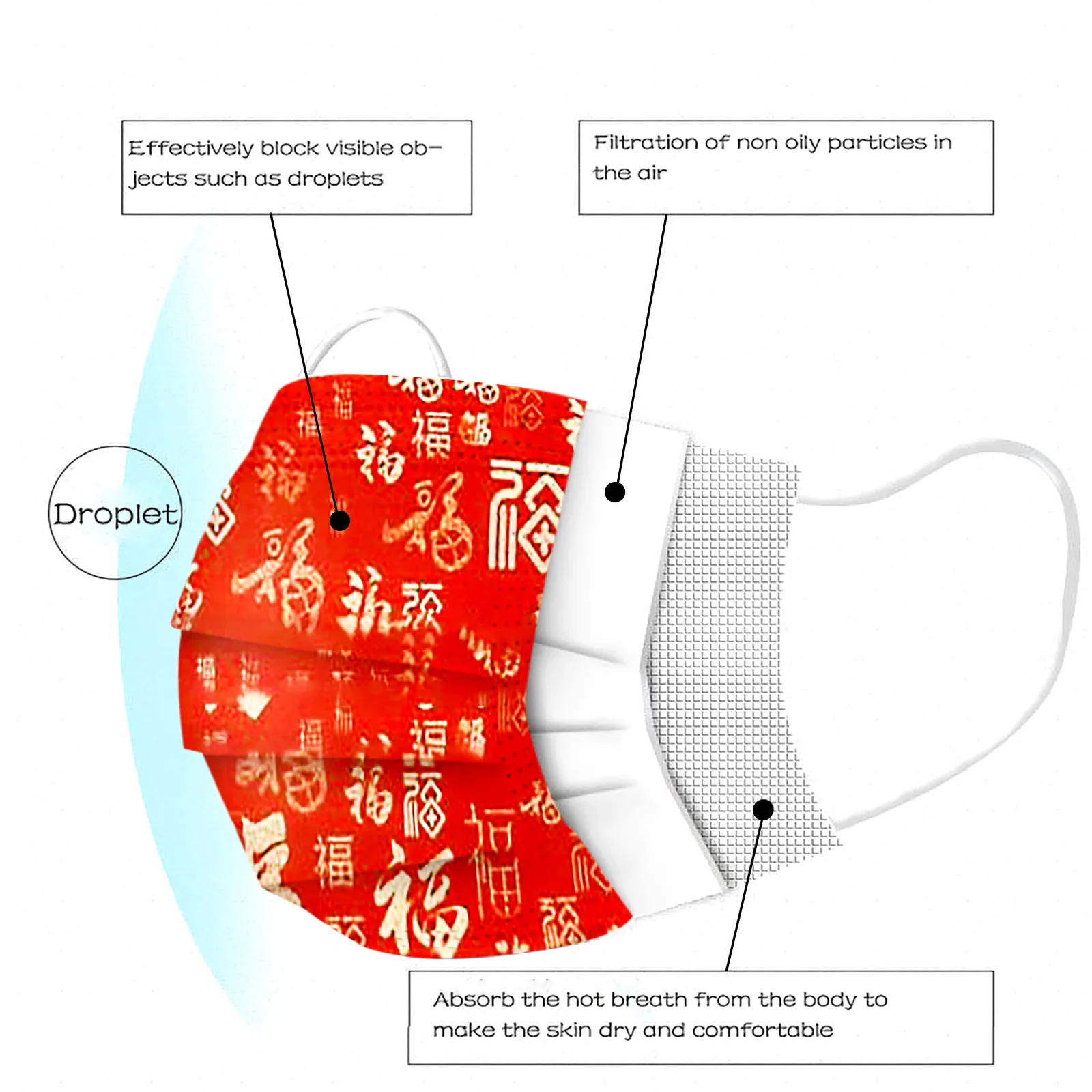 Китайская традиционная Весенняя Праздничная бандана для косплея с китайскими