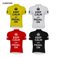 keep calm cool cycling jersey men cycling jerseys summer breathable bike jersey short sleeves with reflective strips pro team