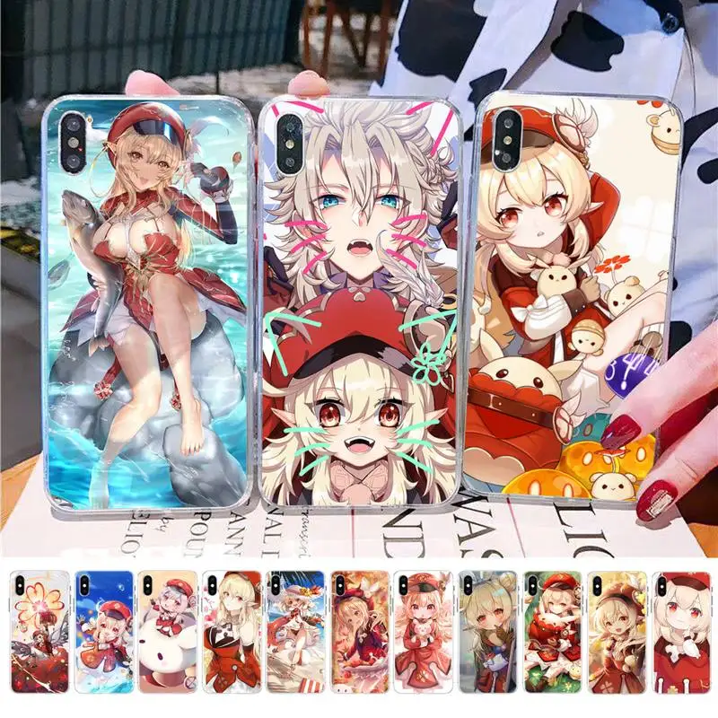 

MaiYaCa Genshin Impact Game Klee Phone Case for iPhone 11 12 13 mini pro XS MAX 8 7 6 6S Plus X 5S SE 2020 XR case