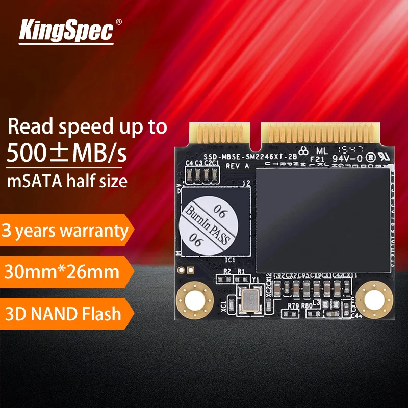 KingSpec mSATA половина Размеры SSD 1 ТБ 128 ГБ 256 512 Гб hdd накопитель на жестком внутренний