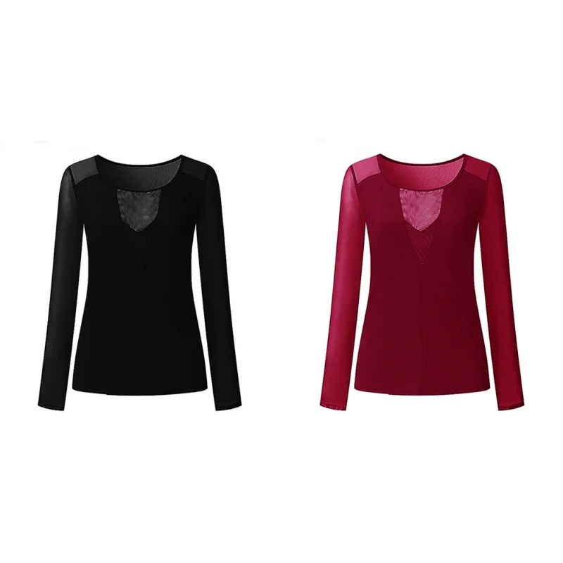 Женская прозрачная блузка с V образным вырезом|Футболки| |