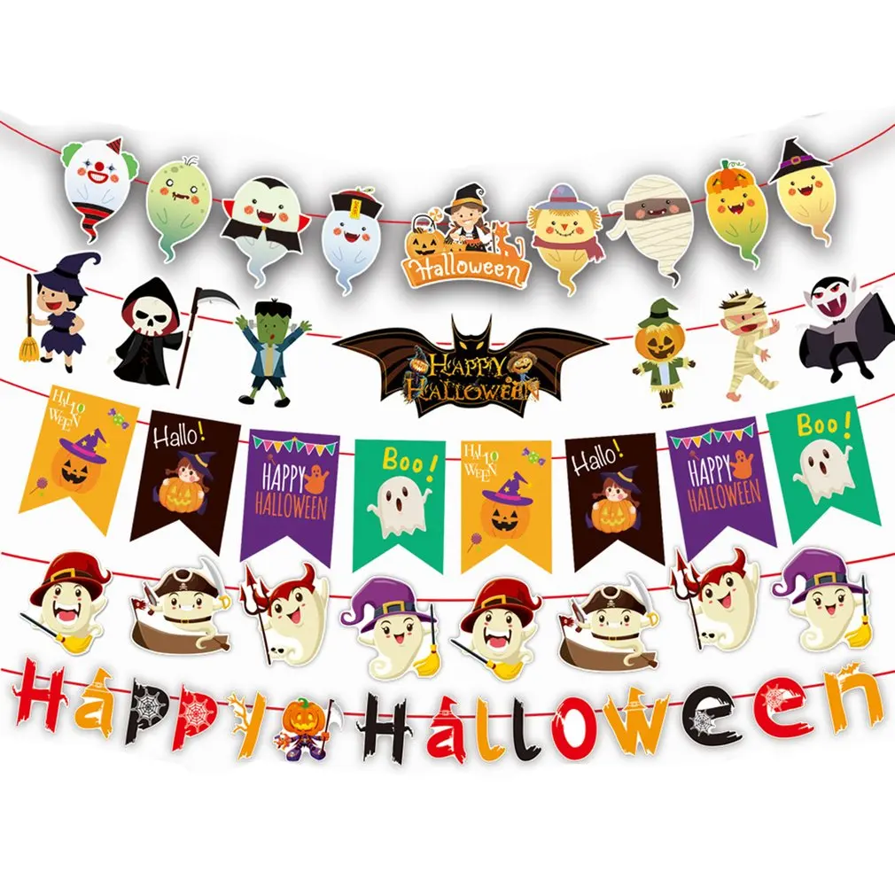 Hallowen подвесное украшение Баннер Детские сувениры мультяшная ведьма летучая мышь