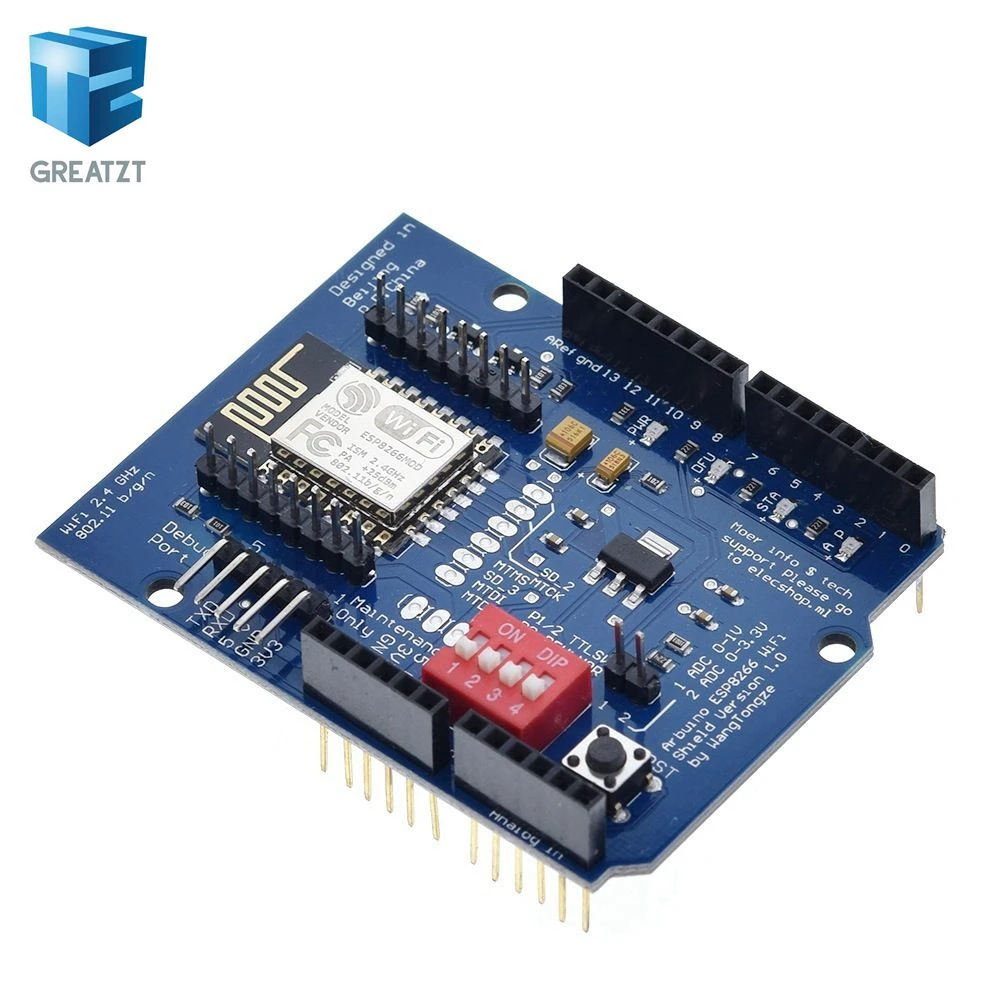 ESP8266 ESP-12E UART wifi беспроводной Щит макетная плата для Arduino UNO R3 электрические платы модули один