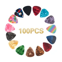 100pcs guitar picks plectrum various colors 0 46mm0 71mm0 96mm thickness pick box guitar accessories
