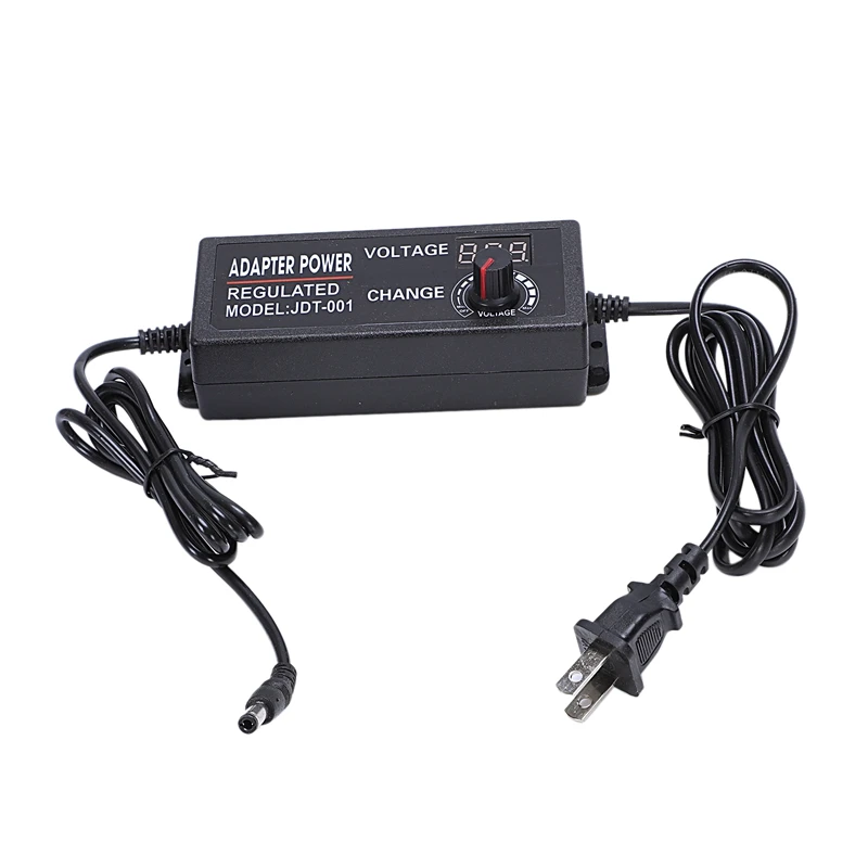 Adjustable Ac To Dc 3V-12V Universal Adapter With Display Sn Voltage Regulated Power Supply Adatpor 3 12 V(Us Plug) | Электроника