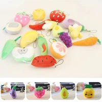 5 cm cute fruits vegetables plush toys pendant doll stuffed plant cushions cartoon fruits pillow soft toy for children