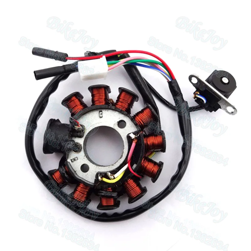 11 полюсов постоянного тока статор зажигания магнитная катушка для GY6 125cc 150cc Мопед